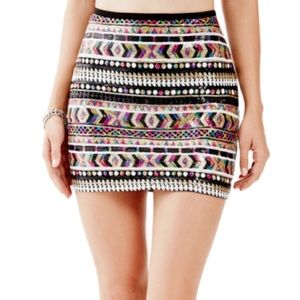 Guess Multicolor Patterned Mini Skirt